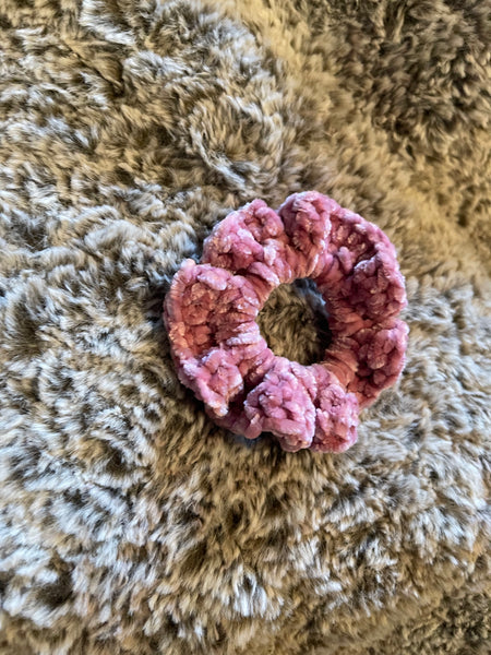 Pink Velvet Scrunchy