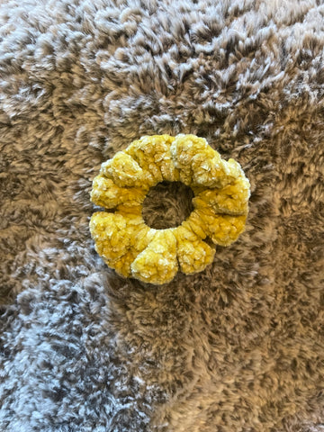 Sunshine Yellow Velvet Scrunchy