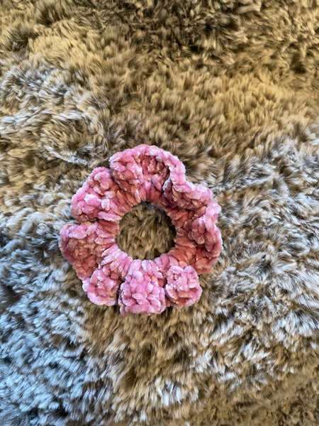 Pink Velvet Scrunchy