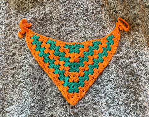 Orange & Green Hair Scarf