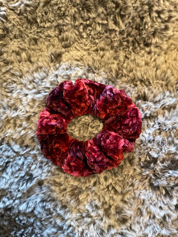 Cherry Red Velvet Scrunchy