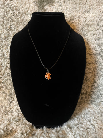 Orange Turtle Necklace