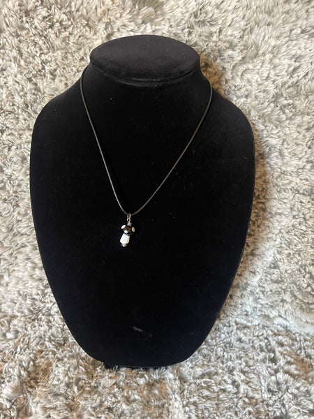 Black Mushroom Necklace