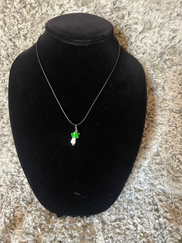 Green Mushroom Necklace