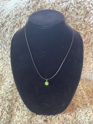 Green Crackle Quartz Bead Necklace