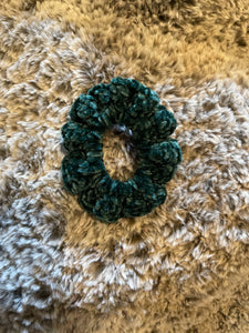 Forest Green Velvet Scrunchy