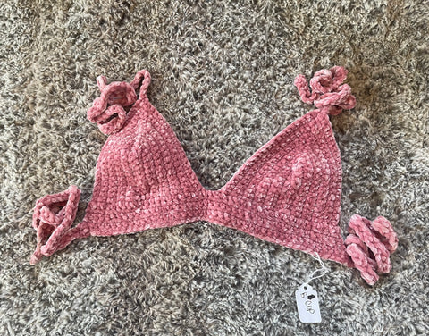 Pink Velvet Bra