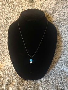 Blue Mushroom Necklace