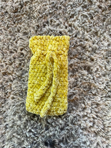 Sunshine Yellow Velvet Pouch