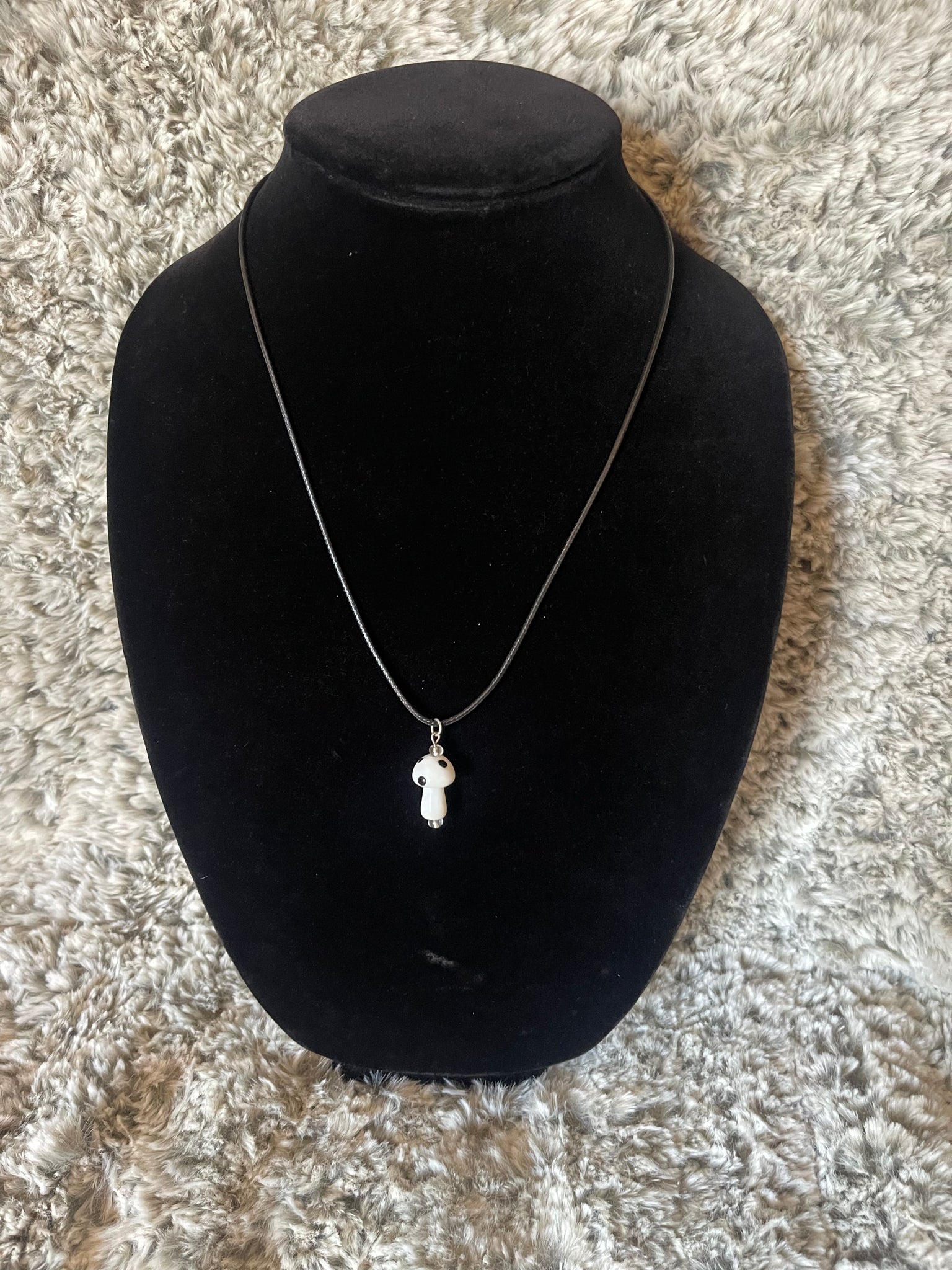 White Mushroom Necklace