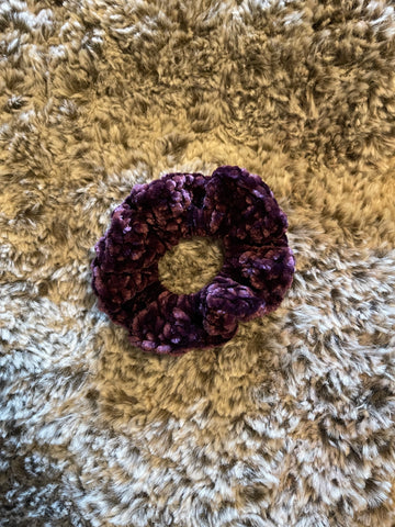 Majestic Purple Velvet Scrunchy