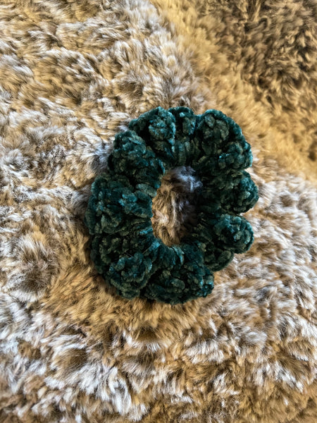 Forest Green Velvet Scrunchy