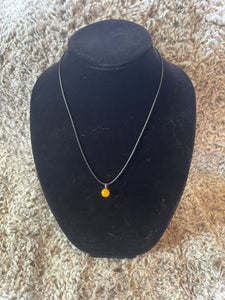 Yellow Crackle Quartz Bead Necklace